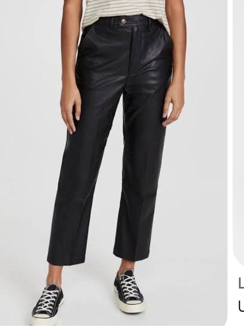 Levi's Black Faux Leather High-Waist Trousers